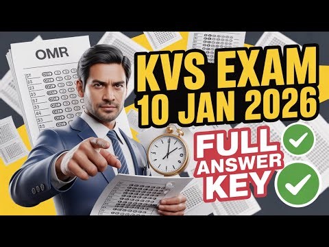 KVS 10 Jan 2026 Exam Answer Key | Complete Solution | KVS PRT/TGT/PGT 100% Accurate #kvs #exam