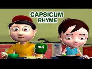 Capsicum Rhyme | Nursery Rhymes With Lyrics For Kids | Vegetable Rhymes | Rhymes 3D Animation