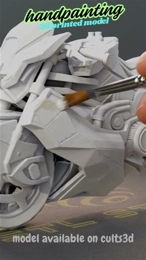 Fastest Bike Miniature Painting ⚡🏍️ | 3D Printed STL Speed Build Reel