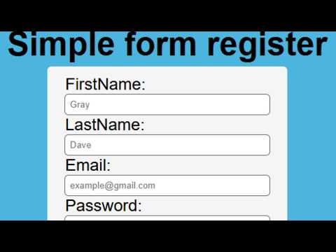 How to Create a Simple Registration Form using HTML and CSS