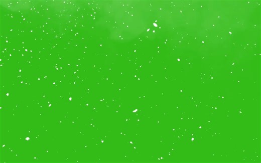绿幕抠像飘落的雪花视频素材