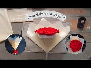 How to fold the paper to wrap/pack the bouquet?!