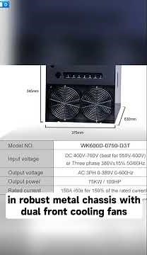 75KW VFD 380V Solar Inverter Freqency Converter Variable Frequency