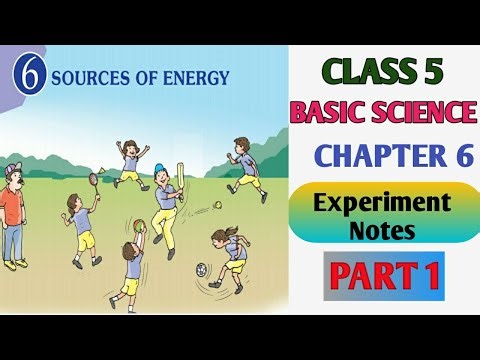 Class 5 Basic Science Chapter 6 Sources of Energy | Kerala Syllabus With Experiment notes Part 1