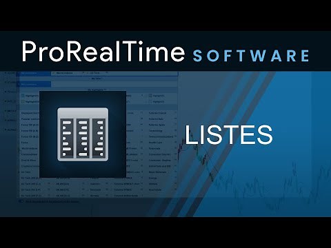 Créer des listes de suivi sur ProRealTime