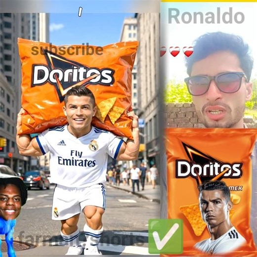 #Neymar Hides? Inside Ronaldo's Bag Of Chips #trend #tiktok 😂💸