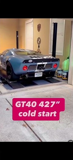 Gt40 427 Cold Start!! #carculture #automobile #dragracing #sportscar #fast #legend #racing #burnout