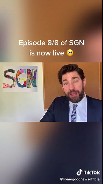 YOU are the good news. @johnkrasinski #SGN #SomeGoodNews | some good news