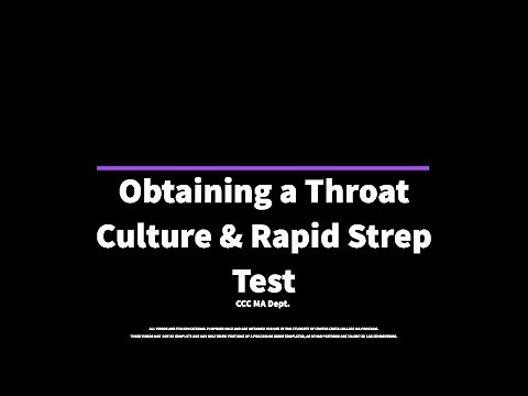 Completing a Throat Culture & Rapid Strep Test