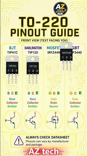 TO-220 Pinout Guide | How to Identify TO220 Transistor Pins Easily