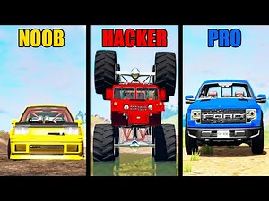 NOOB vs PRO vs HACKER #40- Beamng drive
