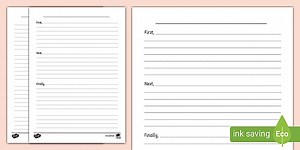 Recount Wide Lined Writing Frame