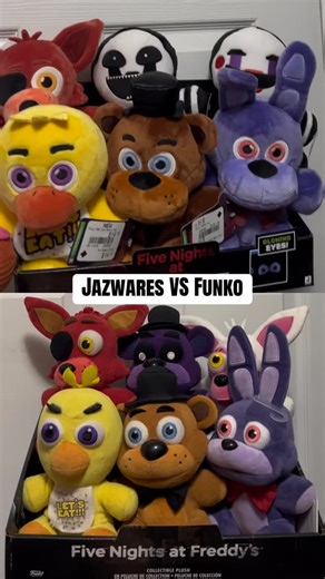 RattyCheeze on Instagram: "Jazwares FNaF Plush Wave 1 Vs Funko FNaF Plush Wave 1 Which company had the better first release of Five Nights at Freddy’s Plushies? #fnaf #fivenightsatfreddys #funko #jazwares #fnafmerch"
