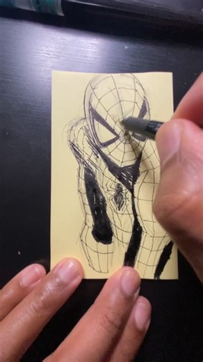 3K views · 51 reactions | Drawing Spidey on post-it note | Cartoon Block | Facebook
