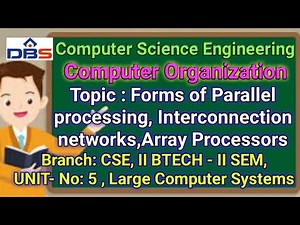 Computer Organization,Large Computer Systems,Forms of Parallel processing, Interconnection networks,