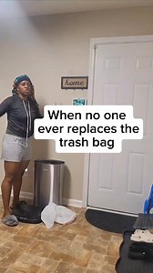 When everyone refuses to put a trash bag in the garbage can. Who else has lazy issues like this in their home? . . . #relatable #explorepage #comedy #humor #reels #funnyvideos #trashcan #garbagebags #trashbags #lazypeople | Tiawana Wiggins