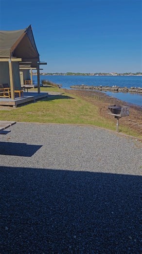 Did you know about the waterfront glamping at St. Andrews State Park? Our new Bay Front Glamping Tents come with a private back porch, cozy seating, and front-row views of the water from sunrise coffees to sunset chill sessions. Just steps from the shoreline, it’s the perfect blend of outdoor adventure and laid-back coastal comfort. Ready to upgrade your next camping trip? Tap the link to book your escape now: https://standrewsshellisland.com/glamping-tents/ | St. Andrews & Shell Island Adventur