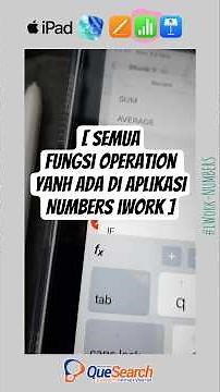 Fungsi Operation Apa Saja yang ada di Numbers iWork ? #iPad #ipada16