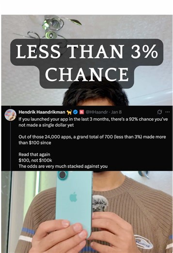 Your iPhone app has a less than 3% chance of making $100