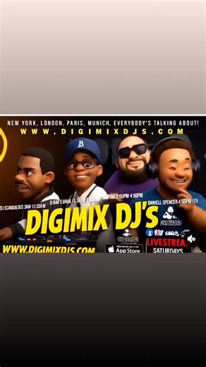 The Digimix DJs Syndicated Mixshow is live NOW at digimixdjs.com!! DJ Scandalous 10:00a EST DJ Bake B. Real 12:30p DJ FINK 3:00p DJ Daniell Spencer 5:30pm