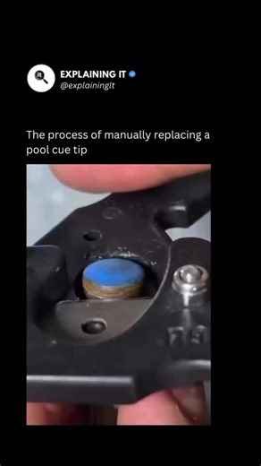 Explaining It on Instagram: "Replacing a pool cue tip is a precise process that requires patience, skill, and attention to detail. The tip plays a crucial role in controlling shots, spin, and accuracy during gameplay, which makes proper replacement extremely important for performance. The process usually involves removing the worn-out tip, preparing the cue surface, attaching a new tip, and carefully shaping it to achieve the right balance and control. Skilled craftsmen use specialized tools and