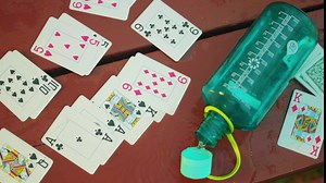 Copag 4-Color Legacy Design 100% Plastic Playing Cards, Bridge Size (Narrow) Jumbo Index Red/Blue Double Deck Set…