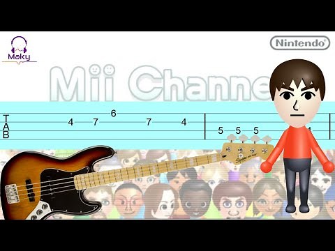 Nintendo Wii - Mii Channel Theme [Bass Tabs Tutorial]