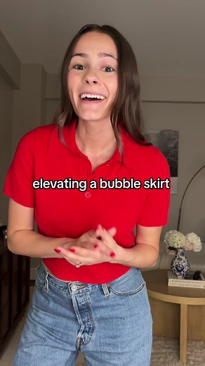 elevating a bubble skirt since I am officially seeing them everywhere! #springfashion2024 #stylingtips