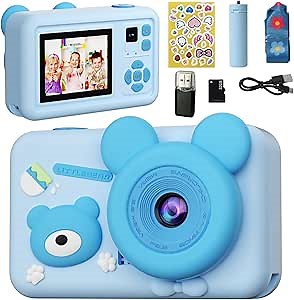 Kids Camera for Kids, Toddler Camera with Dual 4800W HD Front & Rear Cameras, 32G Memory Card, 2.0 HD Eye-Protective Screen, 1080P HD Video Recording, and Special Effects - Kids Digital Camera (Blue)
