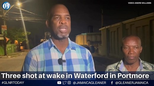 Three people were shot while at a wake in Waterford, Portmore, St Catherine last night. The shooting began on the roof of a premises along Elmor Way and continued along Canewood Road. The injured victims are an 18-year-old, a 75-year-old man, and a 73-year-old woman. Read more: https://jamaica-gleaner.com/article/news/20250812/three-shot-wake-waterford-portmore #GLNRToday | Jamaica Gleaner