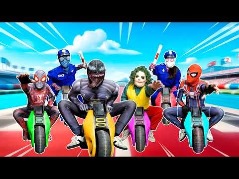 Venom intenta robar la moto de Joker