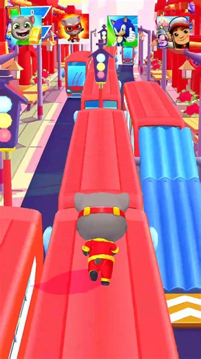 Talking Tom Gold 🆚 Talking Tom Hero 🆚 Sonic 🆚 Subway Surfers Gameplay - Who Is Best?🤔#short