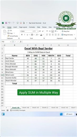 Apply SUM in Multiple Ways in Excel and boost your productivity! 💡