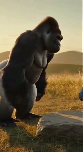 Man Standing🦍🔥 Face to Face With a Gorilla… Unbelievable Moment