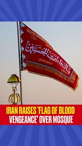 68K views · 726 reactions | The red flag raised at Jamkaran Mosque is a powerful Shiite symbol linked to the martyrdom of Imam Hussein at Karbala. The red flag signifies deep mourning and a vow of revenge. It’s more than a tradition, it’s a public warning of retaliation. . . . #iran | #hoist | #redflag | #mosque | #RepublicWorld | Republic | Facebook