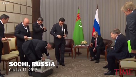 Putin gets a puppy