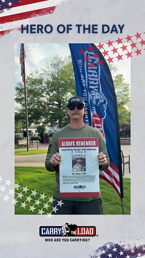 Our #HeroOfTheDay is Special Warfare Operator (SEAL) Adam Brown who served in the Navy for 13 years. He joined the SEALs in 2001 and earned commendations including the Purple Heart, Bronze Star with Combat “V” and the Silver Star (posthumous). We are honoring his legacy today and throughout #MemorialMay on the #CarryTheLoad bus. His sacrifice will never be forgotten. | Carry The Load