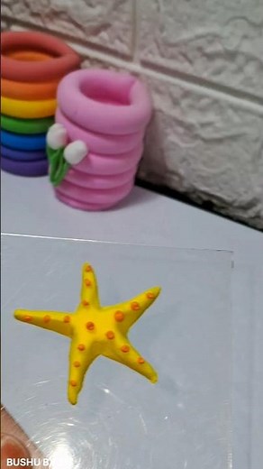 DIY Cute Clay Starfish 🌟 | Mini Beach Craft Idea #Shorts