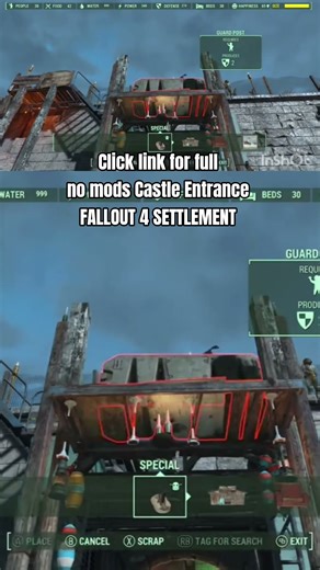 The Castle Entrance Deconstruction 4 no mods Fallout 4 Settlement #settlementbuilding #tutorial