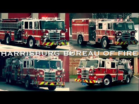 Harrisburg Bureau of Fire Response Compilation - Fire Trucks Responding