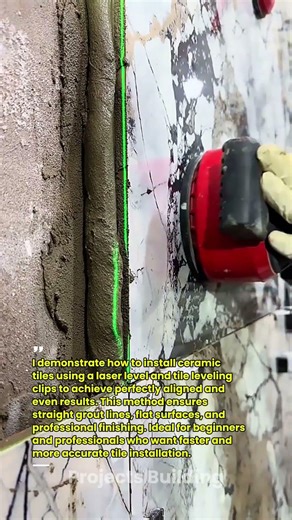 Perfect Tile Leveling with Laser Line | Fast & Accurate Tile Installation Tutorial