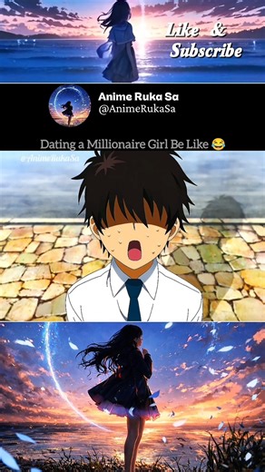 Dating a Millionaire Girl Be Like 😂 #anime #animeshorts #amv
