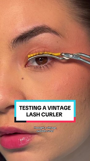 Testing Vintage Lash Curler with Catrice Mascara