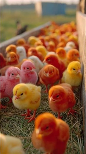color full chicks #birds #chicken #birdsounds #chicks