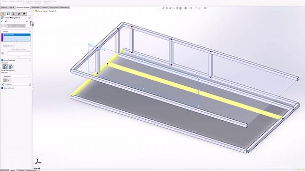 We love the new features in #SOLIDWORKS 2024 Structure Systems and Weldments! In particular, check out the new corner feature, the open corner! Now it's easier to leave a spot for an off-the-shelf connector. Get the full breakdown of What's New here 👉 https://hubs.la/Q027dVPY0 | GoEngineer