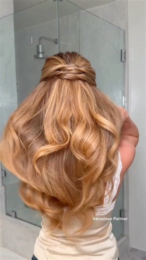 Ang Wells | In love with this hairstyle and the shine, thanks to @kerastase_official Glaze Milk Spray (anti-frizz / heat protectant / glossy shine) and... | Instagram