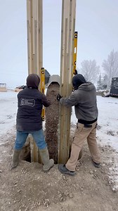 4.2K views · 273 reactions | Setting these massive 36’ long 7 ply 2x8 posts for this 55x45x16 mono slope workshop! #CinchCarpentry #QualityOverQuantity #PostFrame #Posts #MonoSlope #Roof #Skidsteer #Telehandler #Equipment #Foothills #Alberta @ab_buildings | Cinch Carpentry | Facebook