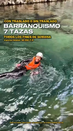 AVENTOUR SPA on Instagram: "BARRANQUISMO RADAL 7 TAZAS ⚪️SALIDAS DESDE SANTIAGO - HACIA EL SUR RUTA 5 CON TRASLADO Y SIN TRASLADO ( Tu eliges) METRO LOS HEROES 07:00 AM 🔴NO SE NECESITA EXPERIENCIA PREVIA, NI SABER NADAR. FECHAS DISPONIBLES: TODOS LOS FINES DE SEMANA DE FEBRERO VALOR: CON TRASLADO 70.000 P/P SIN TRASLADO: 49.990 P/P Revisa el programa completo en nuestra página wed, mediante este link: https://sites.google.com/view/aventourspa/inicio CONTACTANOS: WhatsApp: +56 930923335 IG: aven