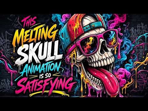 This Melting Skull Animation Is So Satisfying 🤯