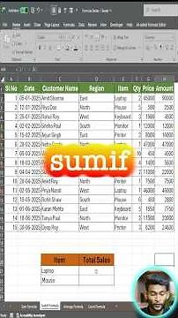 SUMIF Formula In Excel | Day 2 🔥 #excel #excelformula #learnexcel